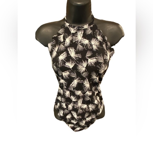 La Blanca High Neck Halter One Piece Swimsuit Peddle Pusher Women’s Size 4 - Picture 2 of 13